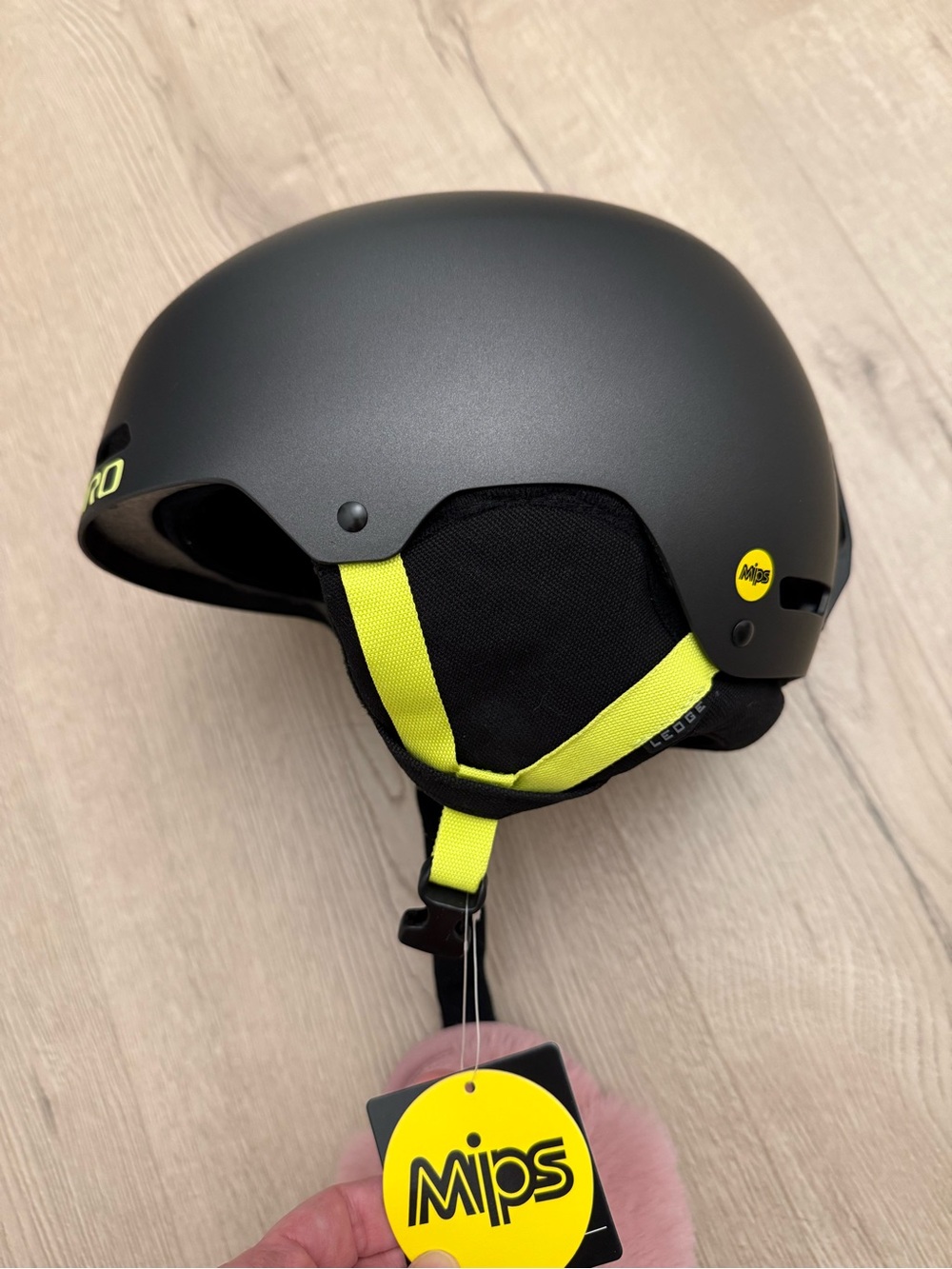 NEW - Giro Matte Black Helmet with Neon Yellow Accents - M - Adult